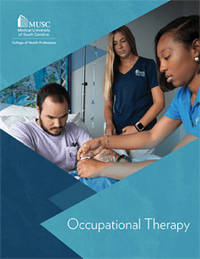 woman teaches students to care for occupational therapy patients 