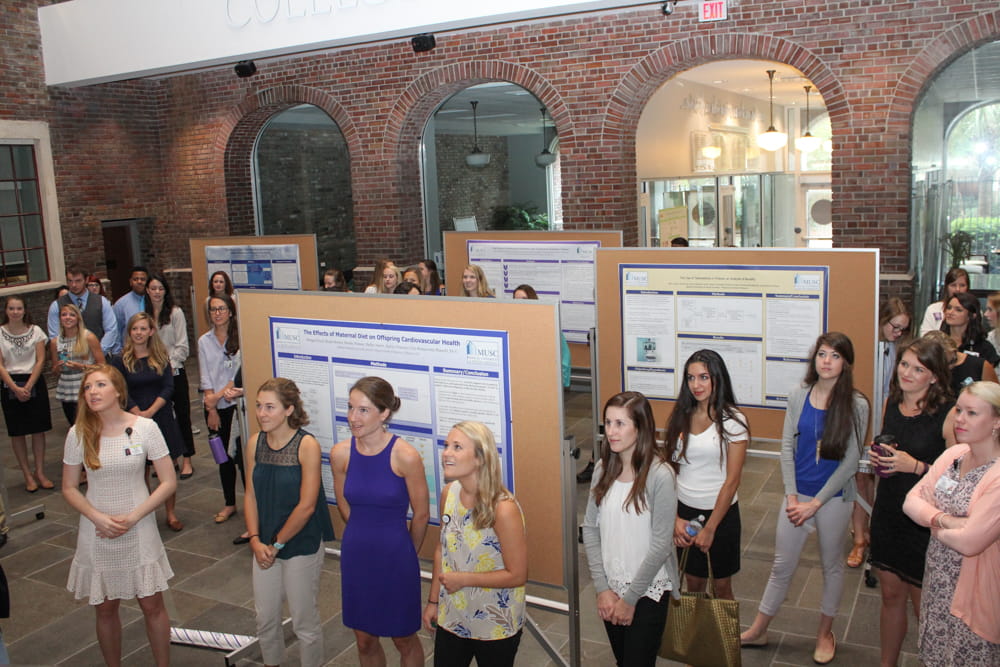 College of health Professions students present their posters.