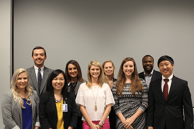 Master in Health Administration students attend a career panel in 2016