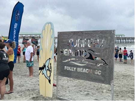 Surfers Healing sign at Folly Beach