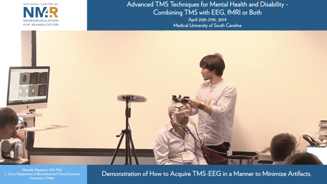 Demo of how to acquire TMS-EEG in a manner to minimize artifacts
